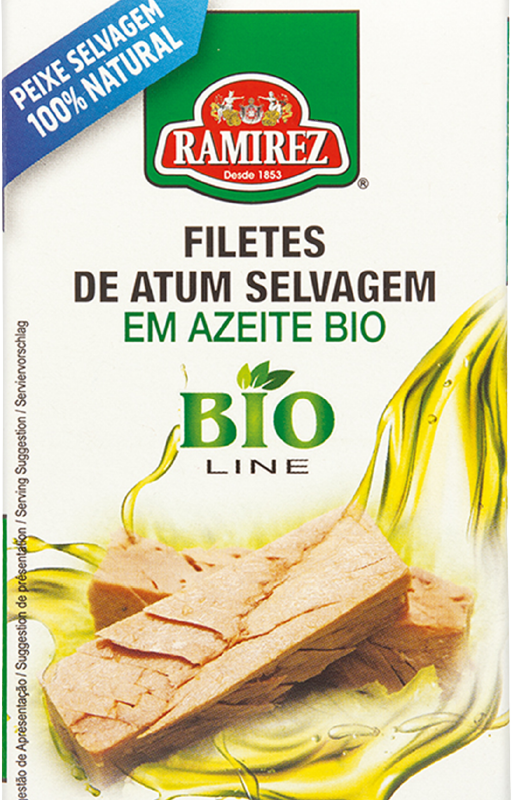 Tuna fillets in extra virgin and bio olive oil (120g)