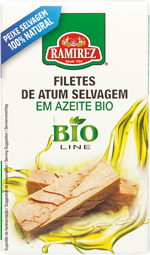 Tuna fillets in extra virgin and bio olive oil (120g)