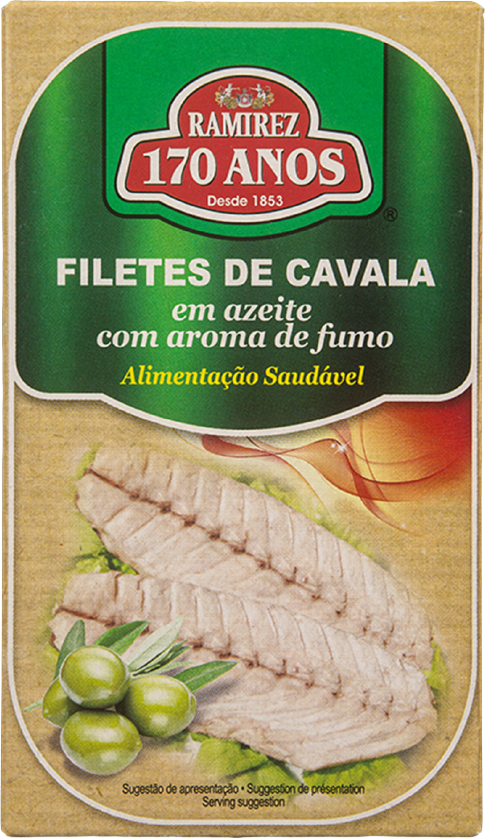 Mackerel fillets in olive oil with smoke essence (90g)
